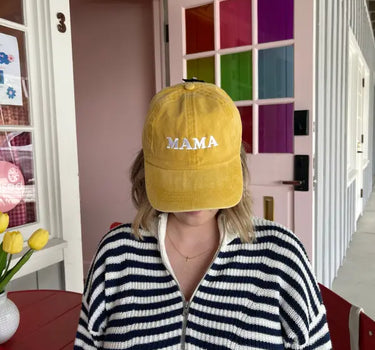 ’Mama’ Yellow Baseball Hat